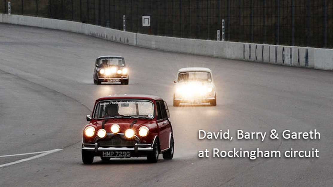 David Barry and Gareth at Rockingham race circuit RockingHAM RACE CIRCUIT_italian-joB