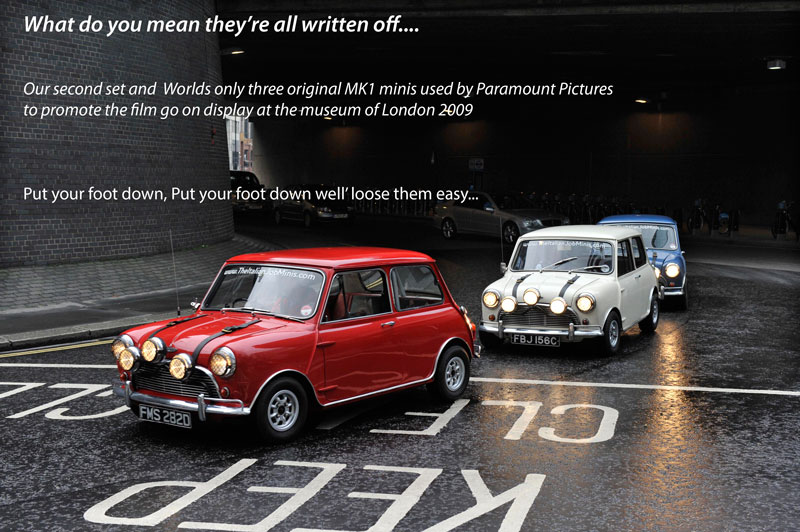 The Italian Job Minis in London at the Museum of London