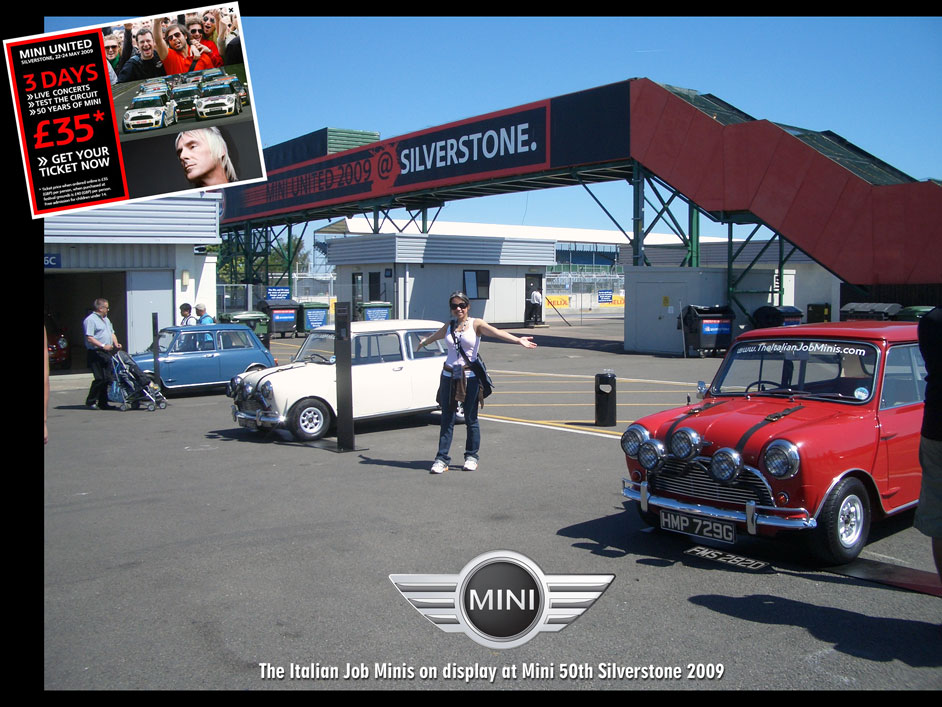 The Italian Job Minis at Silverstone Minis50th 2009