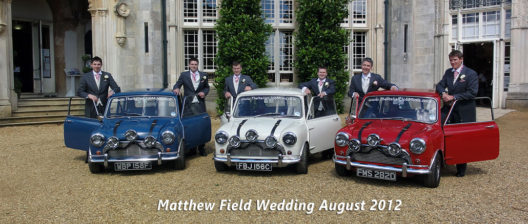 Italian Job Minis at Matthew Field Wedding August 2012